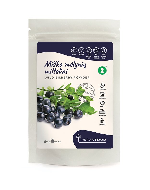 Wild blueberry (bilberry) powder, 50 g-100 g