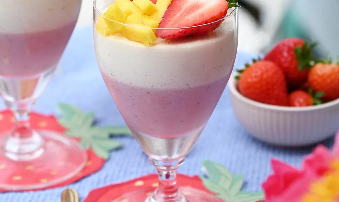 Strawberry and mango dessert