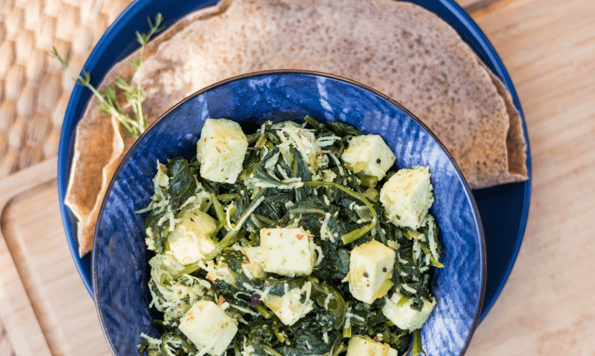Dip stew with spinach (according to Ayurveda)