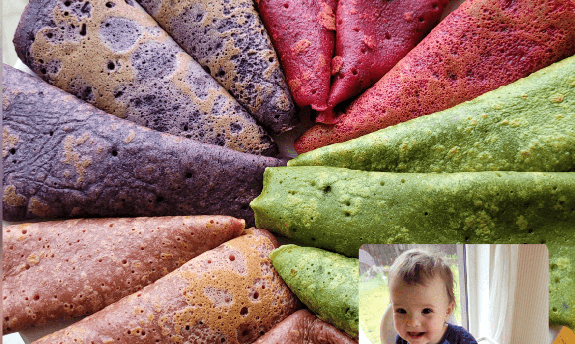 The colorful pancakes