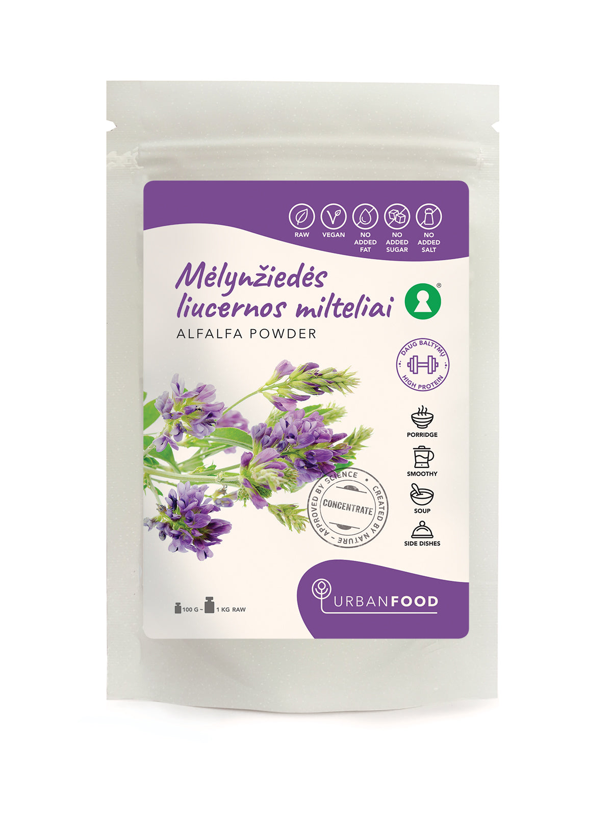 Mėlynžiedės liucernos milteliai