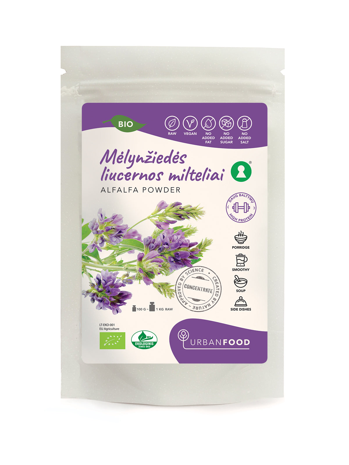 Mėlynžiedės liucernos milteliai - EKOLOGIŠKI