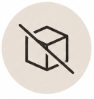 Sugar-free icon showing a crossed-out sugar cube.